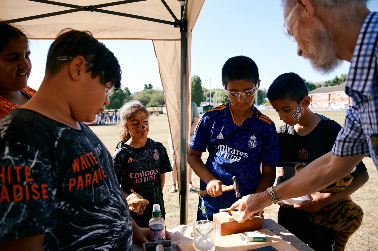 Woodworking tuition at Ferham Festival